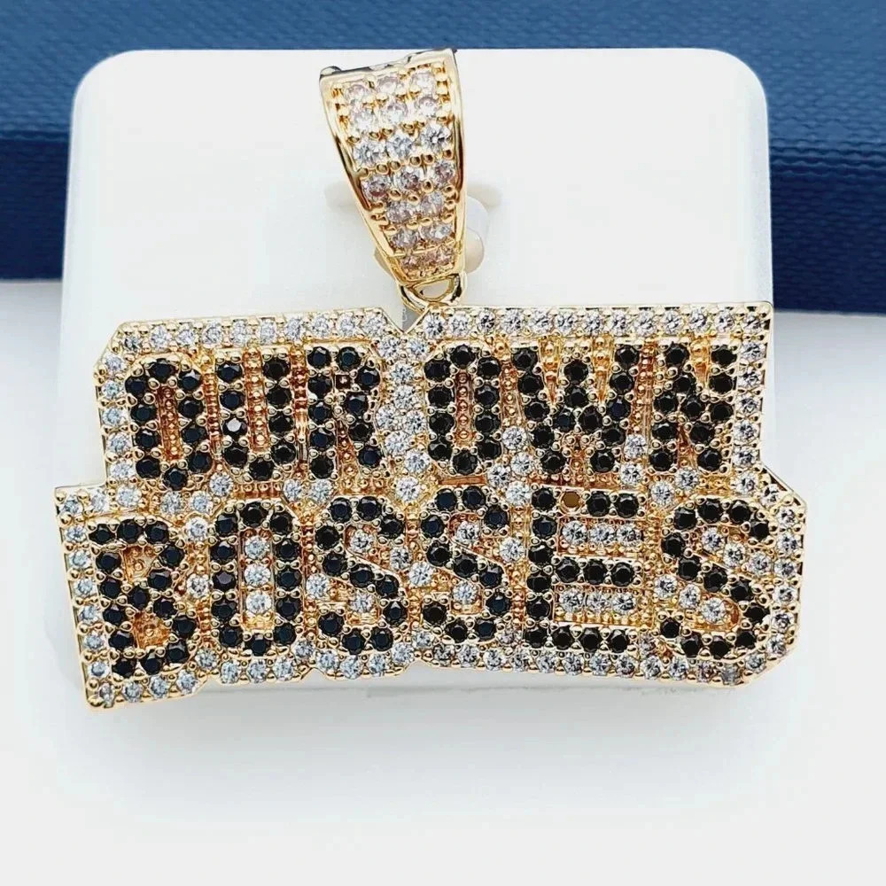 "14K Gold Plated Cubic Zircon Pendant, EVBRS661